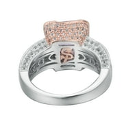 Sterling ezüst lila ametiszt 5. cttw gyűrű - rózsaszín