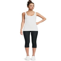 Nincs határok Juniors Mid Rise Capri Leggings, S-3X méretűek