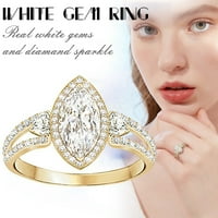 Jiyugala Gyűrűk Férfi Divat Fehér Gyűrű Klasszikus Női ékszerek ló szem drágakő gyűrű kiegészítők ékszerek