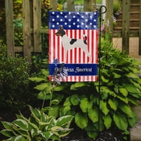 Carolines kincsek BB8387GF amerikai játék Fo Terrier Amerikai zászló kert mérete kicsi, többszínű