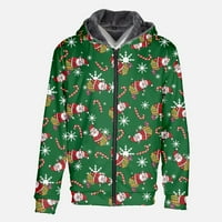 Clearance férfi őszi téli divat plüss kabát karácsonyi elemek grafikus nyomtatás Hosszú ujjú megvastagodott felsőruházat