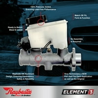 Raybestos Element Főfékhengerek illik válassza: 2004-2008, 2010-MITSUBISHI Endeavour