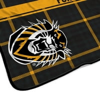 Fort Hays St Tigers függőleges kockás flanel gyapjú takaró