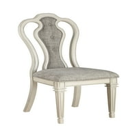 Acme Kayley oldalsó szék szövetben & antik fehér