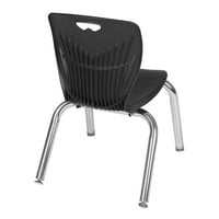 Kee 48 tér állítható magasságú mobil tantermi asztal-Maple & Andy 12-in Stack székek-Fekete