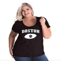 MmF-női Molett méretű kanyargós póló, méretig-Boston
