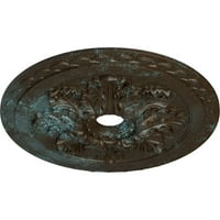Ekena Millwork 5 8 OD 3 ID 2 P Bordeau Deluxe mennyezeti medál, kézzel festett bronzkék patina