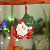 PhoneSoap Karácsonyi dekoráció kis Nem szőtt karácsonyi zokni karácsonyfa medál Candy Bag C