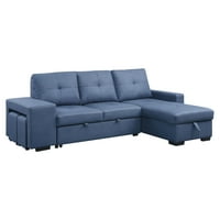Strophios megfordítható alvó kanapé kék színben