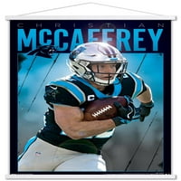 Carolina Panthers - Christian McCaffery fali poszter fa mágneses kerettel, 22.375 34