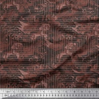 Soimoi Pamut Cambric szövet textúra & görög kulcs geometriai nyomtatott kézműves szövet az udvaron széles