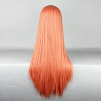Egyedi alku az emberi haj parókák parókákkal rendelkező nőknek 31 narancssárga rózsaszín parókák