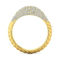 Egyedi gyémánt gyűrű 10k tömör arany gyűrű ajándék barátnője Rózsaarany gyűrű évforduló ajándék