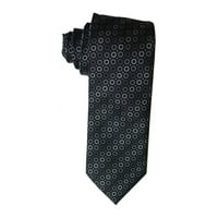 James Cavolini Olaszország texturált fehér és szürke pontok fekete nyak nyakkendő