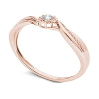 Imperial 1 20ct TDW Diamond 10K Rose Gold Solitaire Ring