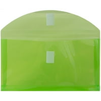 Műanyag Hook & Loop borítékok, 5.3x10x1, 12 csomag, Lime zöld, bővítés