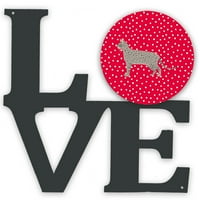 Caroline kincsei CK5694WALV Safari Design macska szerelem fém fal Artwork szerelem, piros, 12x12, Többszínű