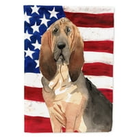 Carolines kincsek CK1739GF hazafias USA Bloodhound zászló kert mérete, kert mérete, Többszínű