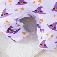 Gwiyeopda Kisgyermek Kislány Fiú Őszi Téli Rompers Csecsemő Halloween Tök Nyomtatott Jumpsuits Body + Kalap