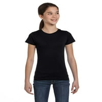 Marky G ruházat lányok rövid ujjú Legénység nyak szilárd pólók pamut, XL, Fekete Fekete Hanga