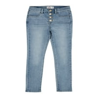 Jordache Girls Super Skinny Magas emelkedésű farmer, 5- és vékony méretű