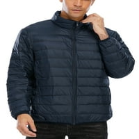 Férfi Big & Tall csomagolható cipzáras Puffer kabát könnyű vízálló kabát szigetelés Téli meleg szélálló Puffer kabát