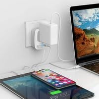 Európai utazási csatlakozó Adapter USB-vel, C típusú kimeneti Adapter töltővel