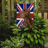 Caroline kincsei SS4967GF Field Spániel Angol Union Jack brit zászló kerti zászló, kert mérete, Többszínű
