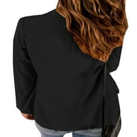 Haite Női blézer öltöny kabát alkalmi üzleti irodai munka hosszú ujjú blézer kardigán öltöny fekete 3XL