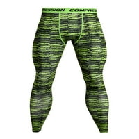 Glookwis férfi Közép derék Leggings Sportos kompressziós nadrág Slim Fit Stretchy Tornaterem harisnya Elasztikus derekú