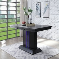Acme Bernice téglalap alakú étkezőasztal fából készült asztallap Fekete