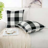 Egyedi alkuek kanapé modern kockás négyzet alakú dekoratív párna burkolat, 18 18