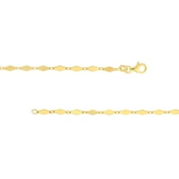 14K sárga arany női 18 tükör gyémánt alakú link nyaklánc