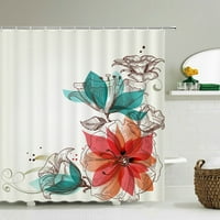 Poliészter szálas fürdőfüggöny 3d nyomtatott zuhanyfüggöny horgokkal otthoni fürdőszoba dekorációhoz fürdő képernyő