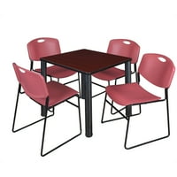 Regency Kee tér mahagóni Breakroom asztal egymásra rakható Zeng székekkel