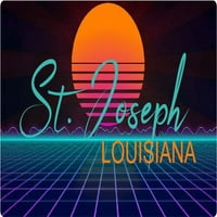 St. Joseph Louisiana Vinyl Matrica Stiker Retro Neon Design