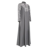 Strungten Női muszlim ruha Kaftan Arab jilbab Abaya Iszlám Csipke varrás Maxi ruha hosszú ruhák Női formális