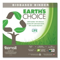 Samsill Earth 's Choice Biobased kerek gyűrű referencia kötőanyag, Gyűrűk, 5 kapacitás, 8.5, Fekete