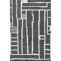 nuLOOM Kimi Geometriai Modern Area szőnyeg, 6' 9', szürke