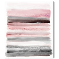 A Runway Avenue absztrakt fali művészet vászon nyomtatványok „rózsaszín naplemente” minták - rózsaszín, szürke
