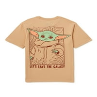 A Star Wars fiúk grafikus gomb-le és póló készlete, 2 darab, méretek XS-XXL