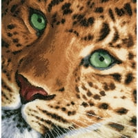 LanArte Leopard Aida Számolt Keresztszemes Készlet-13.75 X13.5 Száma