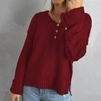 Pimfylm hosszú Pulóver Pulóverek Női pulóver pulóverek könnyű ujjú Piros XL