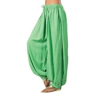 AnuirheiH Flowy Magas derék hárem nadrág Női széles lábú Laza hippi nadrág Lounge jóga nadrág