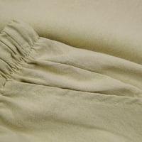 Egyenes nadrág nőknek Női Alkalmi nadrág méret női Elasztikus rövidnadrág Bermuda zsebbel rövidnadrág vászon derék