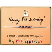 Heiheiup Boldog Születésnapi ajándékok karkötő gyöngyök karkötő ajándék Női lányoknak 11th 12th 13th 14th 15th gyémánt