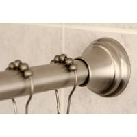 Kingston Brass KSR Edenscape 60 -72 rozsdamentes acél állítható feszültség zuhany függönyrúd gyűrűkkel, csiszolt nikkel