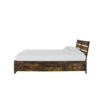 Gardenry Juvanth Keleti King Bed W tároló tölgy & fekete kivitelben 24257EK