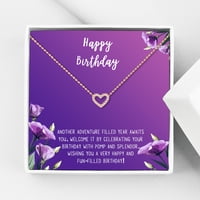 Anavia boldog születésnapot ajándékok rozsdamentes acél divat nyaklánc születésnapi kártya ékszer ajándék neki, születésnapi