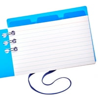 Pen + Gear gyűrűs poli borítás uralkodott papír inde kártyák, kék, 3 5